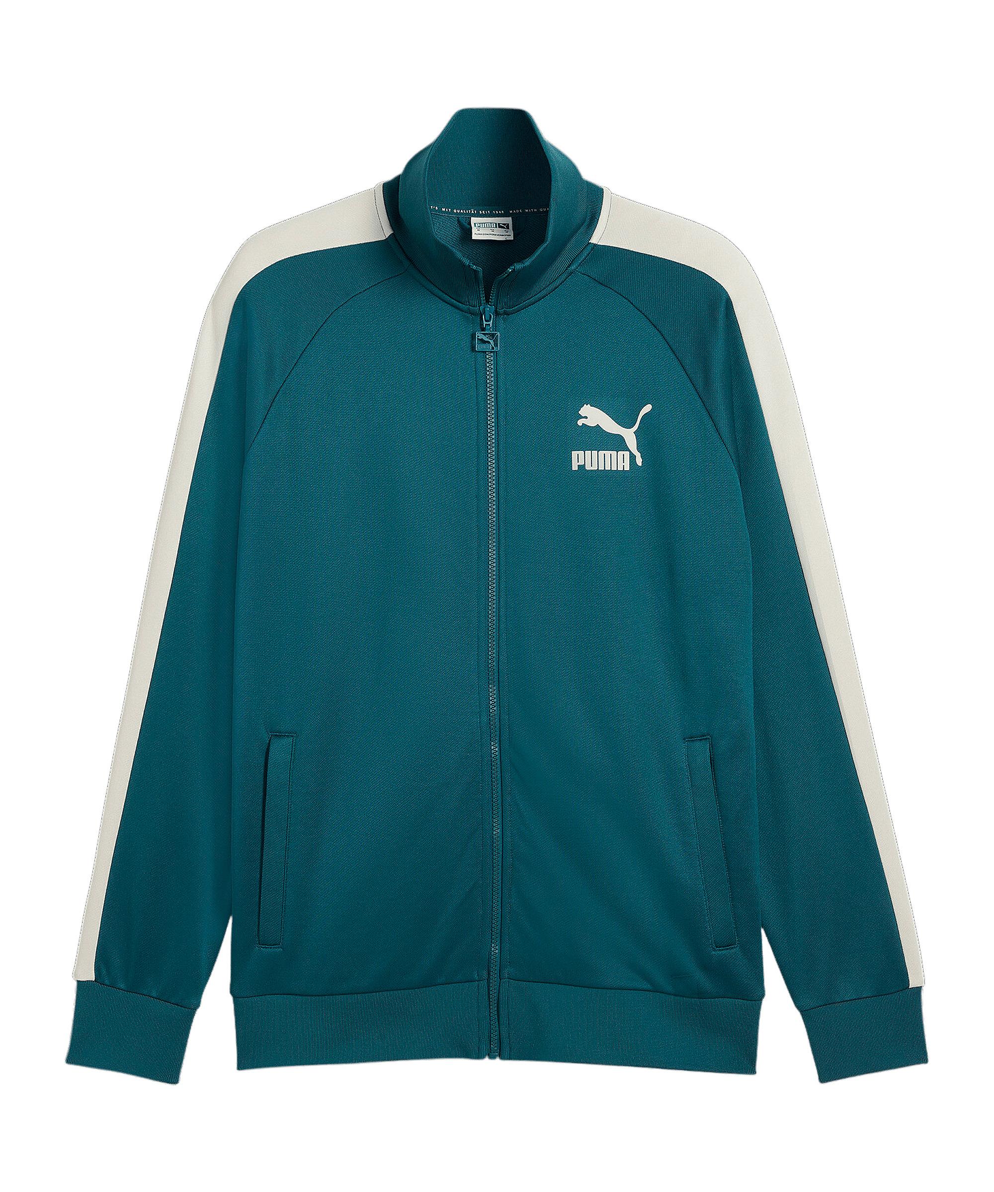 PUMA T7 Iconic Jacke Sweatjacke Herren gruen im Online Shop von SportScheck kaufen