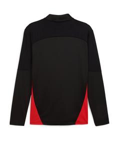 Rückansicht von PUMA AC Mailand 1/4 Zip Top Sweatshirt Sweatshirt schwarzrot