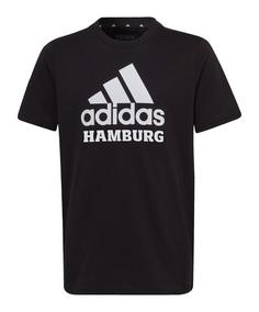 adidas Hamburger SV Big Logo T-Shirt Kids Fanshirt Kinder schwarz