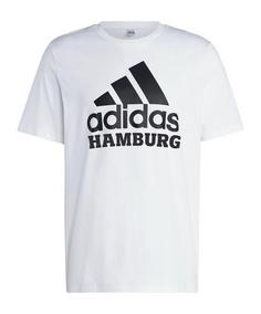 adidas Hamburger SV Big Logo T-Shirt Fanshirt weiss