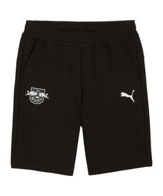 PUMA RB Leipzig ESS Short Kids Fußballshorts Kinder schwarzweiss