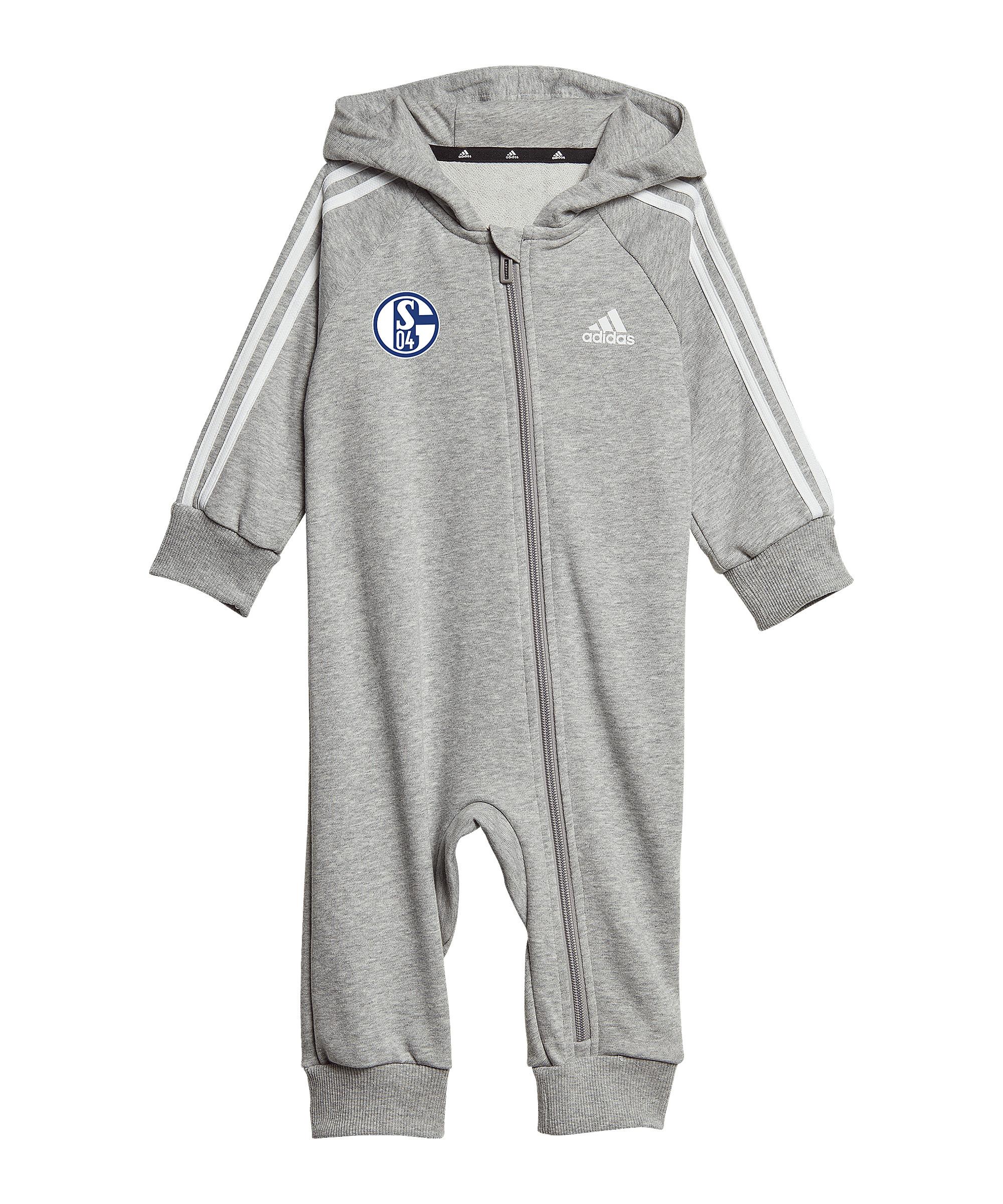 Adidas FC Schalke 04 Onesie Baby Trainingsanzug Kinder grau im Online Shop von SportScheck kaufen