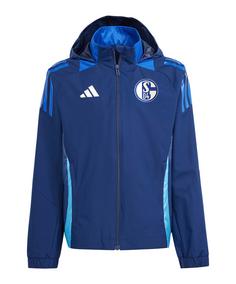 adidas FC Schalke 04 Allwetterjacke Kids Dunkel Trainingsjacke Kinder blau