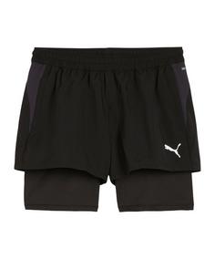 PUMA teamGOAL 2in1 Short Damen Fußballshorts Damen schwarzweiss