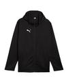 PUMA teamFINAL Fleece Jacke Trainingsjacke Herren - schwarzsilber