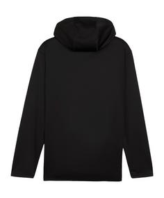 Rückansicht von PUMA teamFINAL Fleece Jacke Trainingsjacke Herren schwarzsilber
