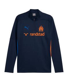 PUMA Olympique Marseille 1/4 Zip Sweatshirt Sweatshirt blauorange