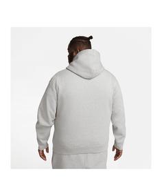 Rückansicht von Nike Fleece Solo Swoosh Hoody Sweatshirt Herren grauweiss