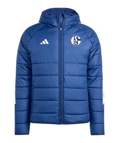 adidas FC Schalke 04 Winterjacke Dunkel Trainingsjacke blau