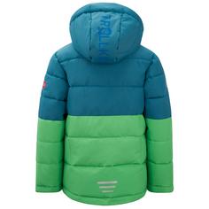 Rückansicht von Trollkids Gryllefjord Winterjacke Kinder Dunkel Marine/Frischgrün/Mystik Blau