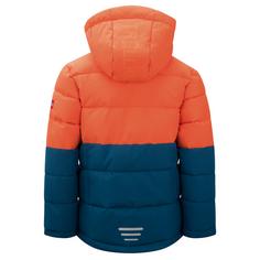 Rückansicht von Trollkids Gryllefjord Winterjacke Kinder Tieforange/Madeira blau/Tieforange