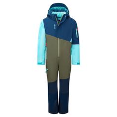 Trollkids Hallingdal Schneeanzug Kinder Tannengrün/Mystisches Blau/Arktisblau