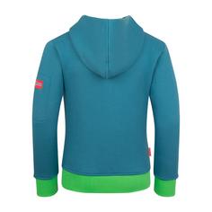 Rückansicht von Trollkids Sortland Hoodie Kinder dunkel Marine/Frischgrün