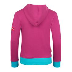 Rückansicht von Trollkids Sortland Hoodie Kinder Helle Beere/Lagunenblau