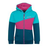 Trollkids Alesund Hoodie Kinder - Dunkelt&uuml;rkis/Madeirablau/Helle Beere