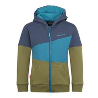 Trollkids Alesund Hoodie Kinder - Mystisches Blau/Dunkel Marine/Tannengr&uuml;n
