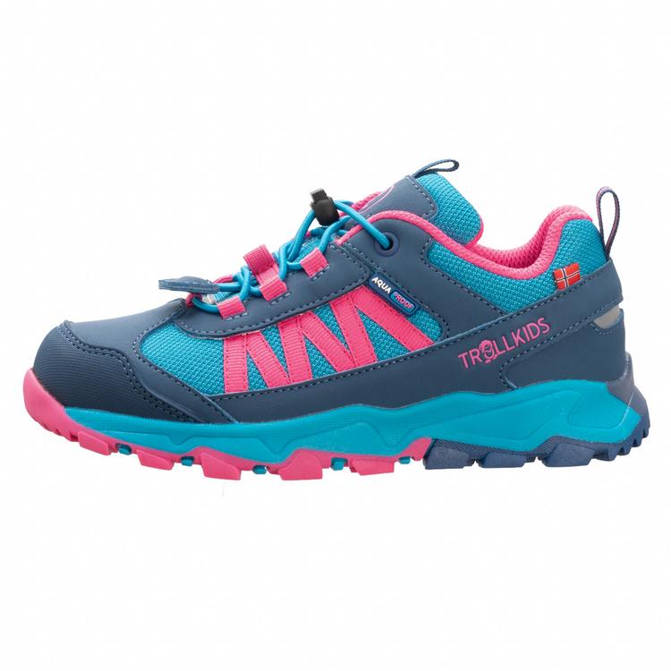 Trollkids Trollkids Tronfjell low Wanderschuhe Kinder - Dunkelt&uuml;rkis/Hellmagenta - 0 | SportScheck