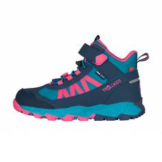 Rückansicht von Trollkids Tronfjell mid Wanderschuhe Kinder Dunkelt&uuml;rkis/Hellmagenta