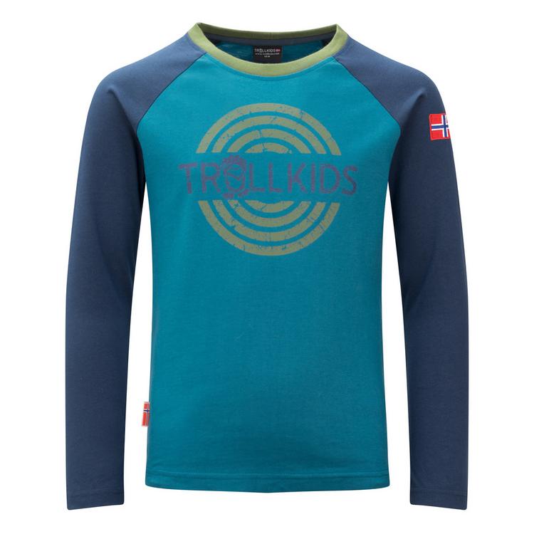 Trollkids Trollkids Preikestolen Longshirt Kinder - Mystisches Blau/Dunkel Marine/Kieferngr&uuml;n - 0 | SportScheck