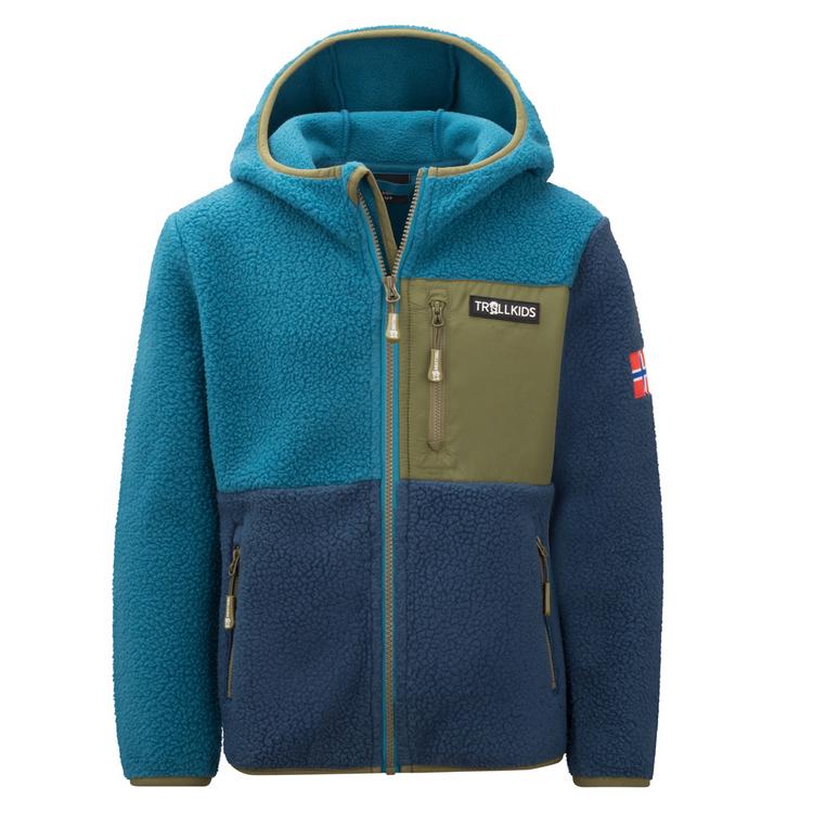Trollkids Trollkids Aurlandsfjord Fleecejacke Kinder - Dunkel Marine/Mystisches Blau/Tannengr&uuml;n - 0 | SportScheck