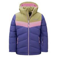 Trollkids Gryllefjord Winterjacke M&auml;dchen - Dunkelviolett/Lagunenblau/D&auml;mmerung Rosa