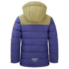 Rückansicht von Trollkids Gryllefjord Winterjacke Kinder Dunkelviolett/Lagunenblau/Dämmerung Rosa