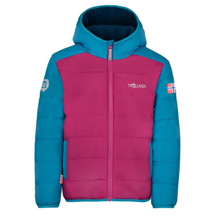 Trollkids Trollkids Sandvika Fleecejacke Kinder - Helle Beere/Dunkelt&uuml;rkis/Madeira blau - 0 | SportScheck