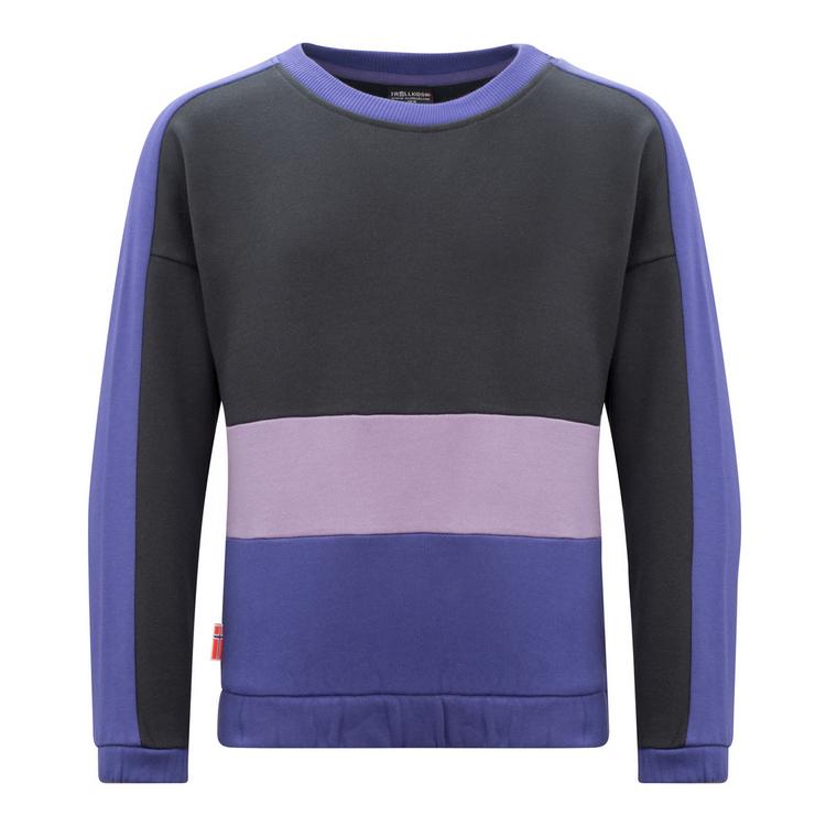 Trollkids Trollkids Verdal Sweatshirt M&auml;dchen - Dunkelviolett/Violett/Schwarz - 0 | SportScheck