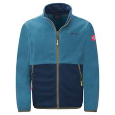 Trollkids Storfjord Fleecejacke Kinder Dunkel Marine/Mystisches Blau/Tannengrün