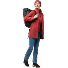 Rückansicht von Jack Wolfskin HIGH CURL COAT W Fleecejacke Damen red coral