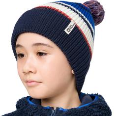 Rückansicht von Jack Wolfskin POMPOM BEANIE KIDS Stirnband Kinder night blue