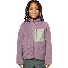 Rückansicht von Jack Wolfskin ICE CURL HOOD JACKET K Fleecejacke Kinder wild blossom