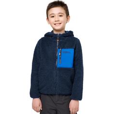 Rückansicht von Jack Wolfskin ICE CURL HOOD JACKET K Fleecejacke Kinder night blue/night blue