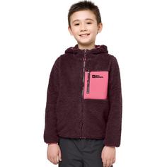 Rückansicht von Jack Wolfskin ICE CURL HOOD JACKET K Fleecejacke Kinder boysenberry/pink