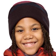 Rückansicht von Jack Wolfskin STRIPY KNIT BEANIE K Stirnband Kinder pink lemonade