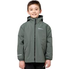 Rückansicht von Jack Wolfskin ICELAND 3IN1 JACKET K Doppeljacke Kinder slate green/black