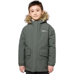 Rückansicht von Jack Wolfskin COSY BEAR JACKET K Funktionsjacke Kinder Slate green / slate green