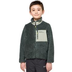 Rückansicht von Jack Wolfskin ICE CURL JACKET K Fleecejacke Kinder slate green / mint leaf