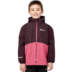 Rückansicht von Jack Wolfskin ICELAND 3IN1 JACKET K Doppeljacke Kinder boysenberry/pink