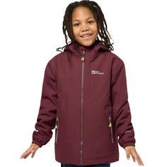 Rückansicht von Jack Wolfskin SNOWCURL 3IN1 JACKET K Funktionsjacke Kinder boysenberry