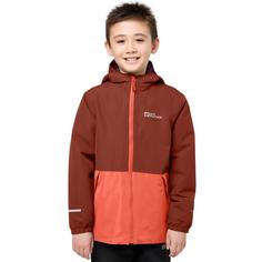 Rückansicht von Jack Wolfskin SNOWY DAYS JACKET K Funktionsjacke Kinder intense rust