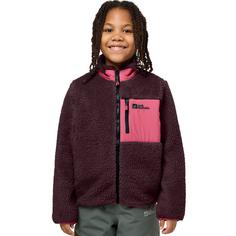 Rückansicht von Jack Wolfskin ICE CURL JACKET K Fleecejacke Kinder boysenberry/pink