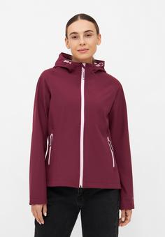 Rückansicht von Ilse Jacobsen DAYBREAK02 Regenjacke Damen Maroon Banner