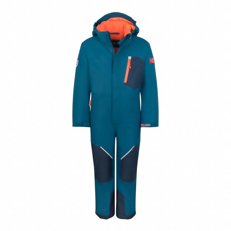 Trollkids Trollkids Isfjord Schneeanzug Kinder - Madeira Blau/Tieforange - 0 | SportScheck