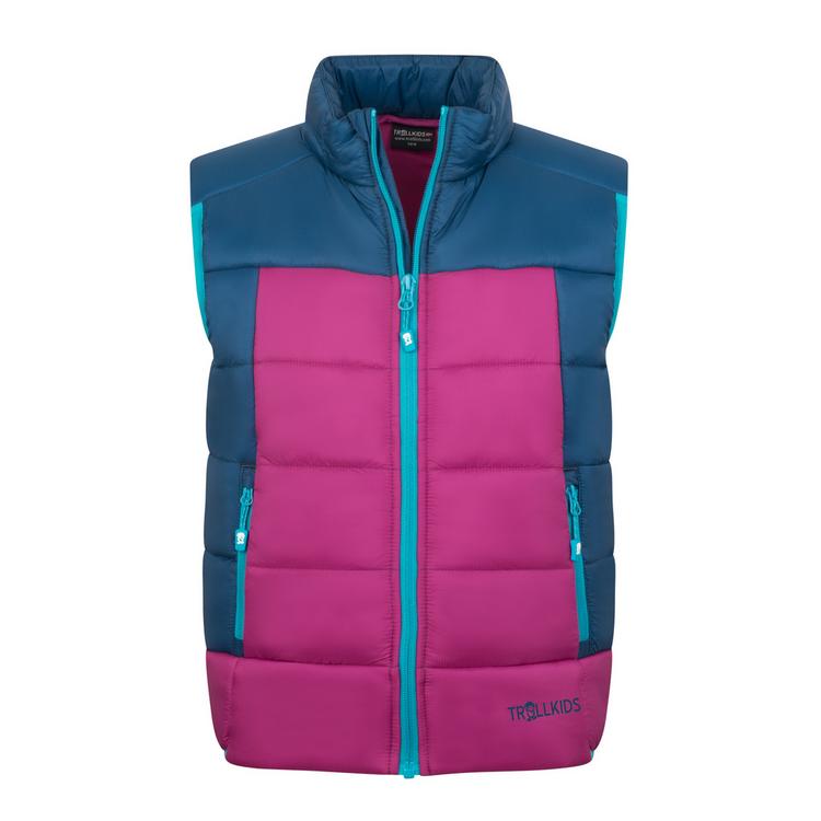 Trollkids Trollkids Hardanger Outdoorweste Kinder - Madeira Blau/helle Beere/Dunkelt&uuml;rkis - 0 | SportScheck