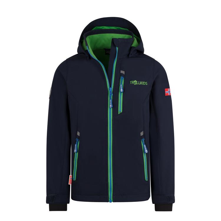 Trollkids Trollkids Balestrand Softshelljacke Kinder - Marine/Hellgr&uuml;n/Mediumblau - 0 | SportScheck