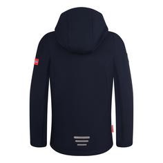 Rückansicht von Trollkids Balestrand Softshelljacke Kinder Marine/Hellgrün/Mediumblau