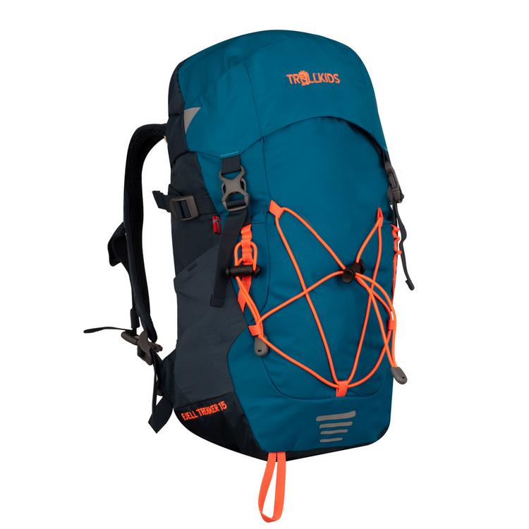Trollkids Trollkids Fjell Trekkingrucksack Kinder - Arktikblau/Dunkles navy/Gl&uuml;hendes Orange - 0 | SportScheck