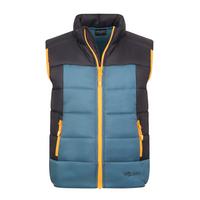 Trollkids Hardanger Outdoorweste Kinder - Schwarz/Stahlblau/Mango