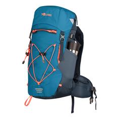 Rückansicht von Trollkids Fjell Trekkingrucksack Kinder Arktikblau/Dunkles navy/Glühendes Orange